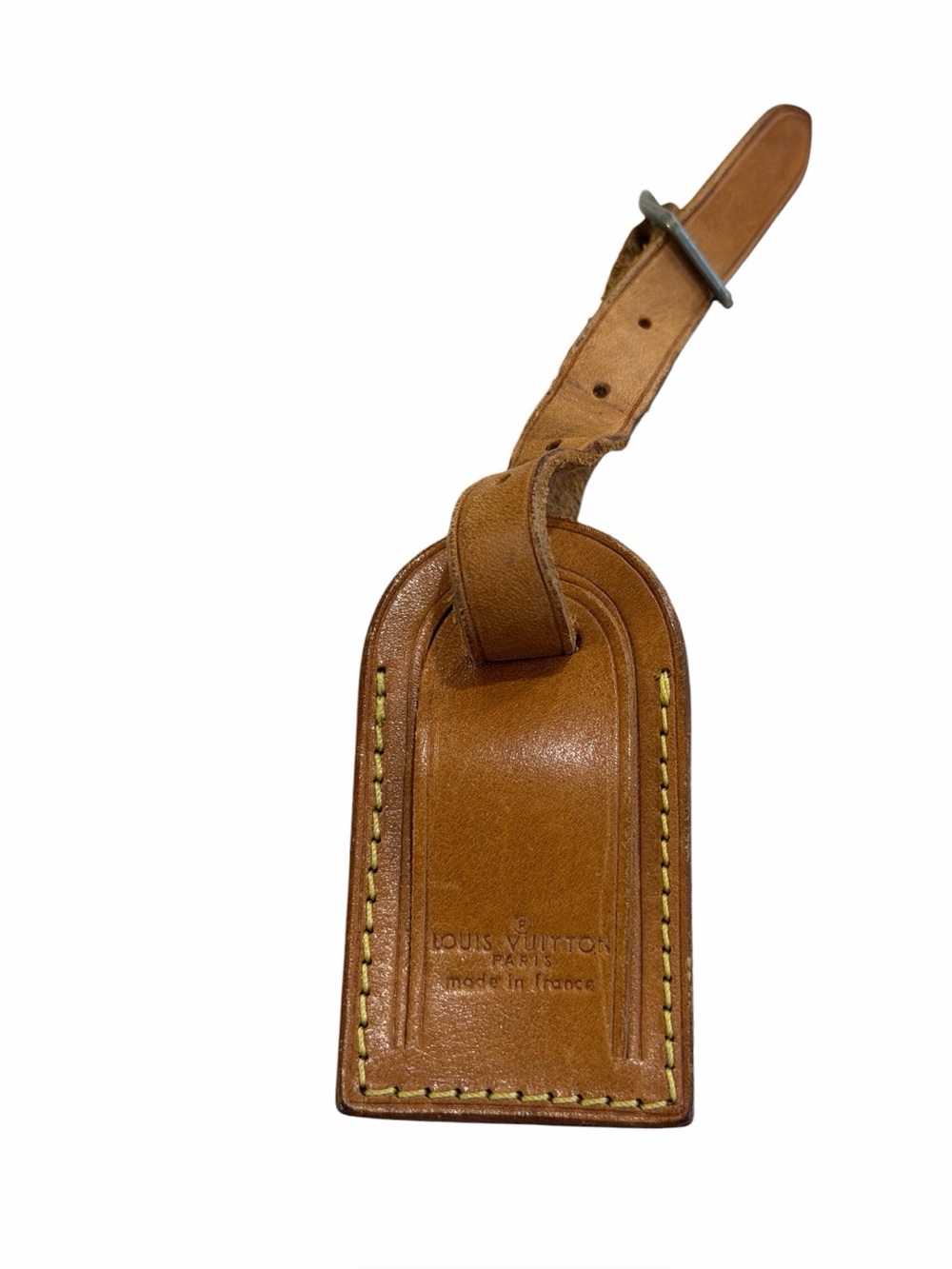 Louis Vuitton Vachetta Leather Luggage Tag 2.75” x 1.57”